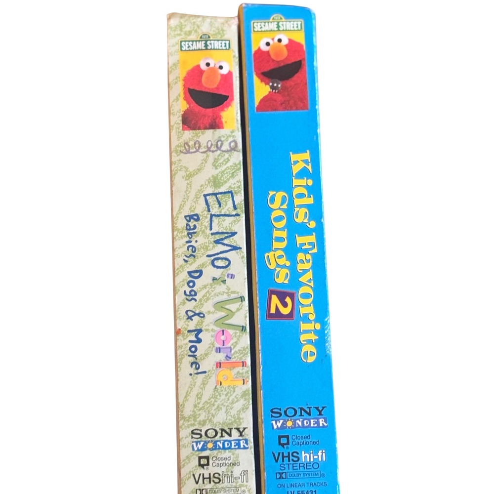 Sesame Street VHS Lot Elmos World Babies Dogs and Kids Favorite Songs 2 Sony